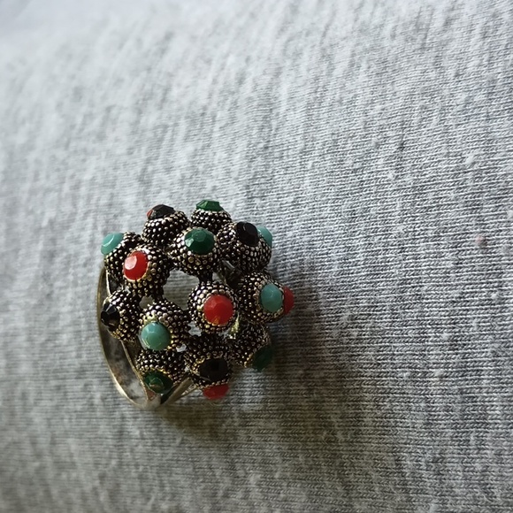 Art Deco Style Ring Multi Color - Picture 10 of 10